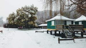 camping Amestoya à Bidarray sous la neige